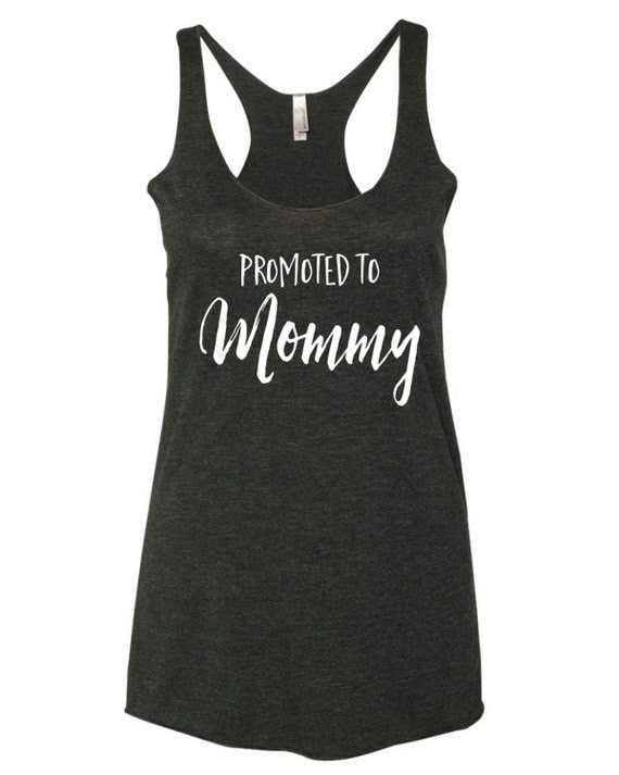 Promoted To Mommy Maternity Racerback Tank Top by PerfShirts