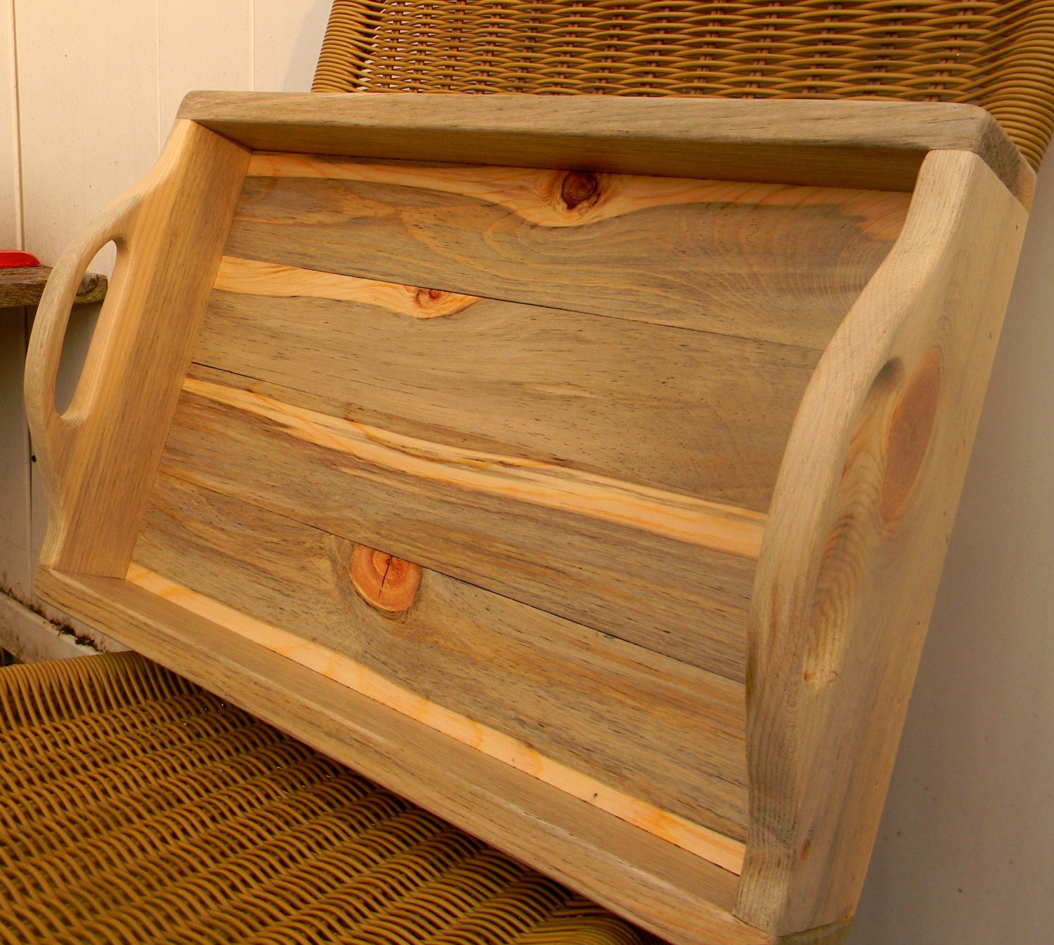 Wooden serving tray Christmas cookie tray by