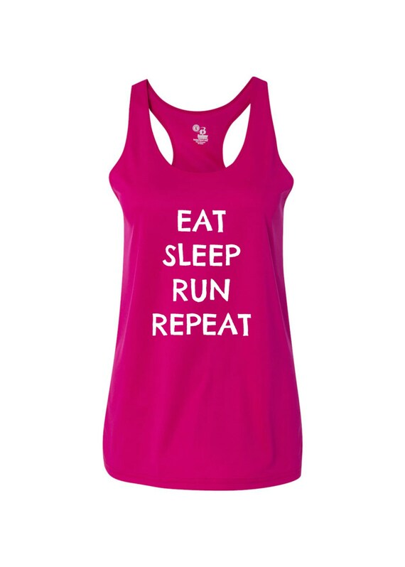 Eat Sleep Run Repeat Women's Fitness Tank by BossandMichaels