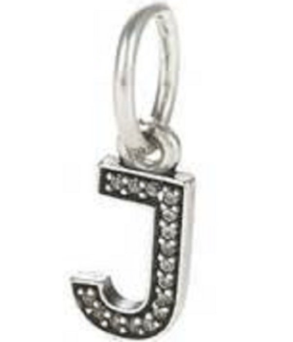 Authentic Pandora Sterling Silver Letter J by ButlersJewelry