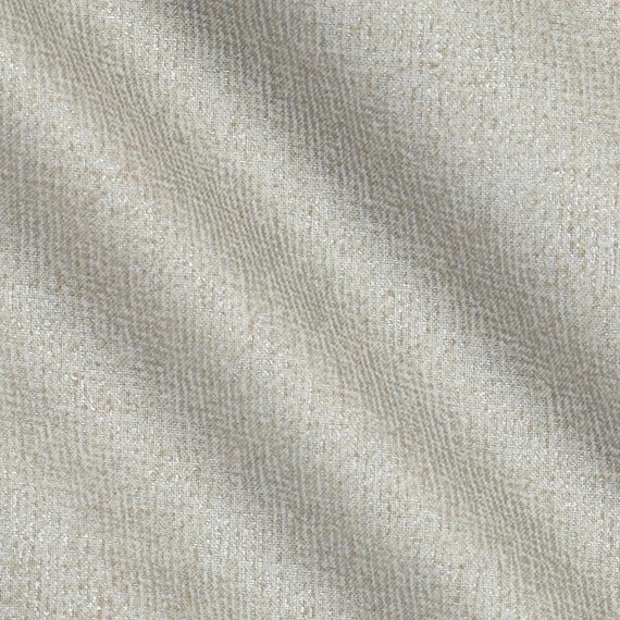 Metallic Burlap Refined Silver Texture Cotton Fabric by Dover