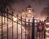 Seiberling Mansion, Kokomo Indiana, Christmas, Snow, Architectural Wall Decor, Dining Room Wall Decor, Bedroom Wall Decor, Living Room Art Seiberling Mansion, Kokomo Indiana, Christmas, Snow, Architectural Wall Decor, Dining Room Wall Decor, Bedroom Wall Decor, Living Room Art