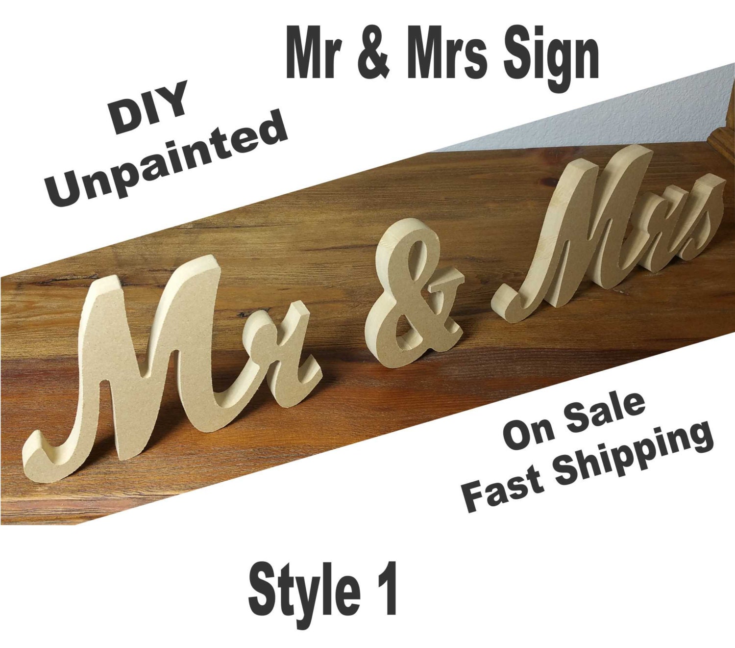 Mr and Mrs sign DIY Mr &amp; Mrs sign by weddingdaymaker on Etsy