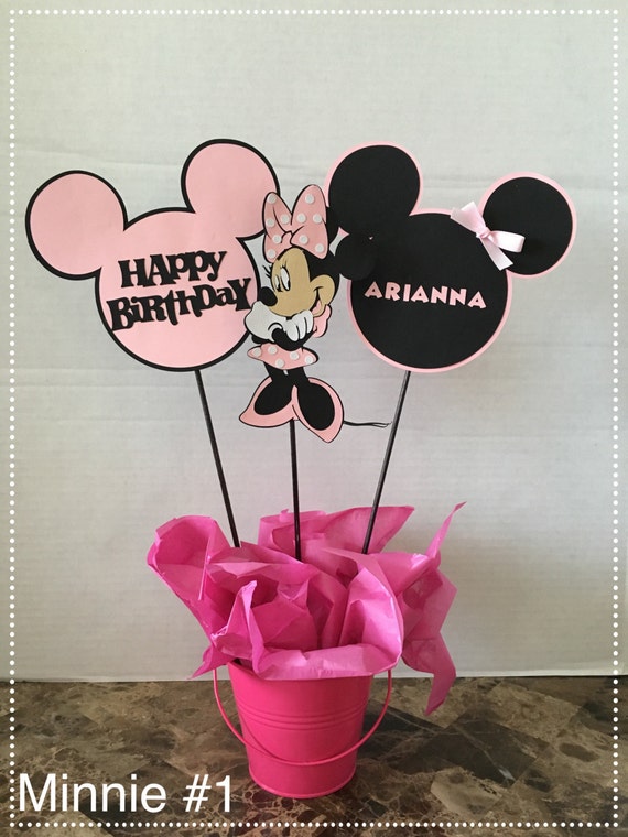 Minnie Mouse birthday centerpieces