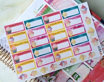 Happy Birthday Planner Stickers