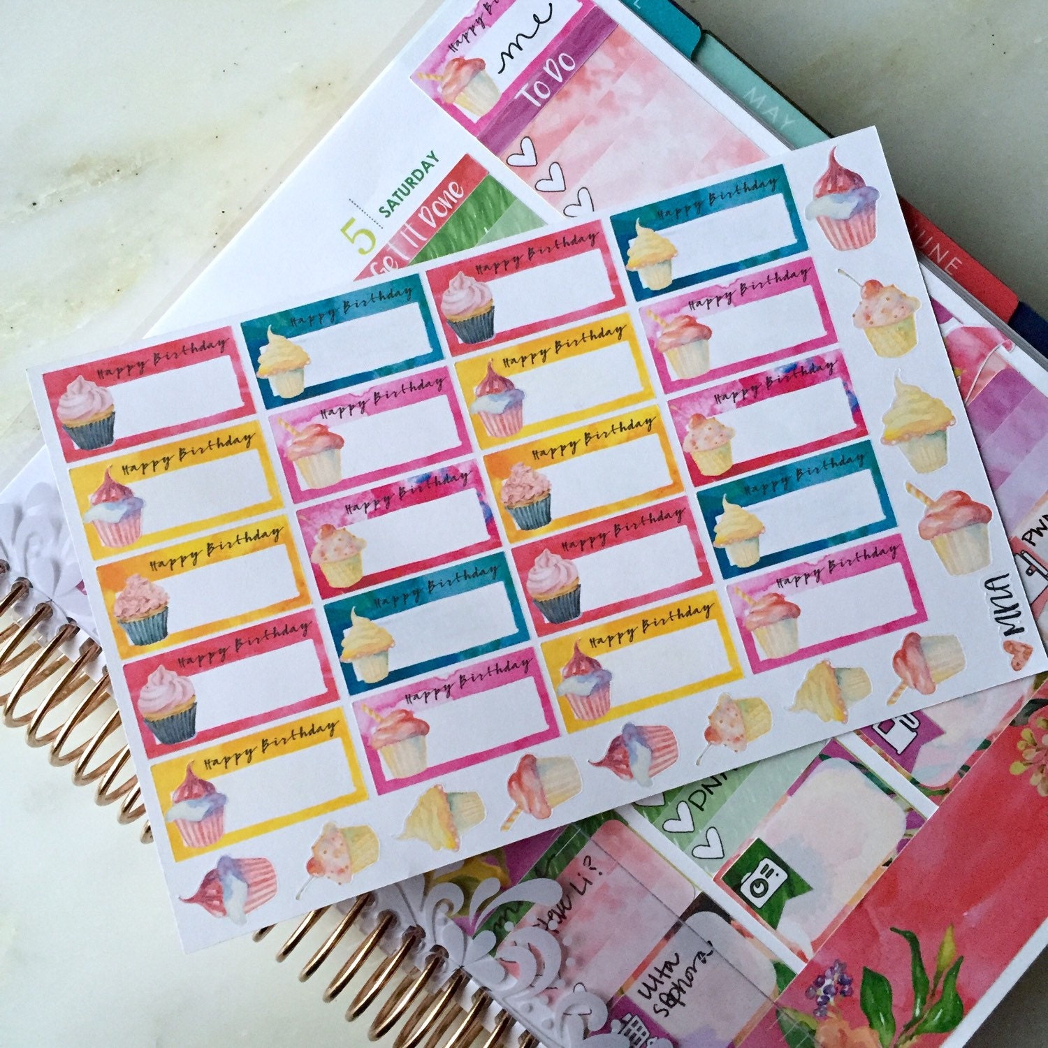 Happy Birthday Planner Stickers