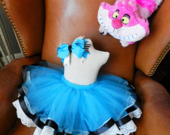Alice in Wonderland Costume - Alice in Wonderland Tutu - Halloween Costume - Wonderland Costume - Birthday Tutu - Girls Costume