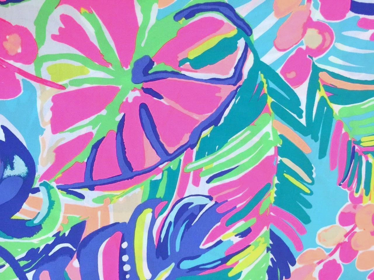 Lilly Pulitzer Fabric Exotic Garden Dobby Cotton from PreppyFabrics on