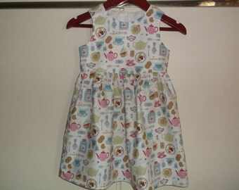 Tea party on ivory dress