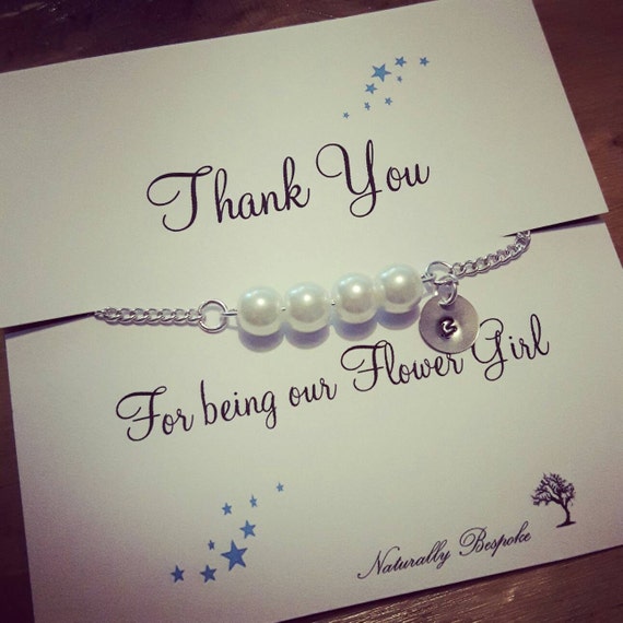 Flower girl bracelet thank you for being my flower girl