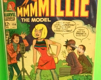 1967 Millie The Model #154 October 1st New Look Marvel Comics Fair to Good Vintage Romance Comic Book