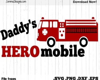 fireman svg - firefighter svg - svg files - fire truck svg - files .DXF .SVG, .PNG Silhouette studio - cutting file - commercial use svg