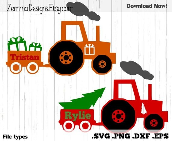 Items similar to Christmas svg - tractor svg - truck svg - file types