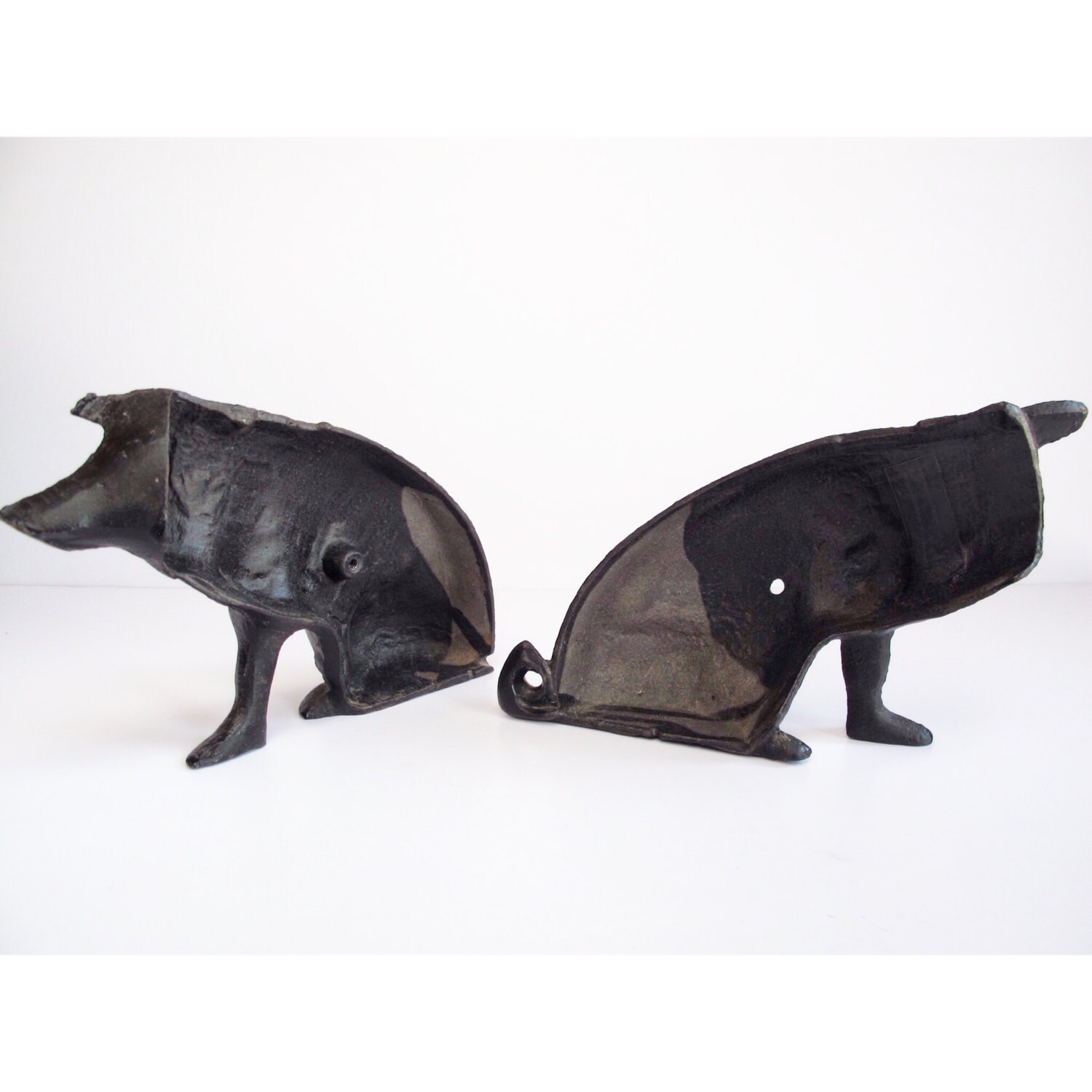 Vintage Cast Iron Piggy Bank Pig Door Stop Vintage Home