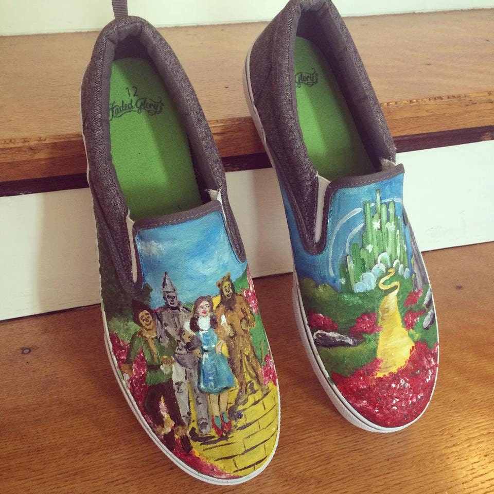 Wizard of Oz Hand Painted Shoes Wizard of Oz Emerald City
