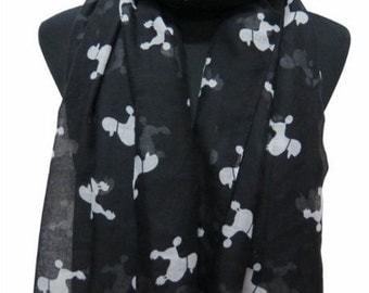 Scarf with Poodle Print
