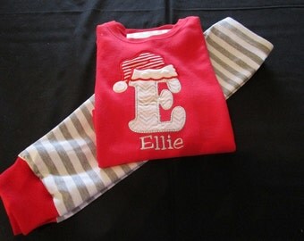 Children Christmas Pajamas- Personalized Christmas Pajamas-Santa Hat Christmas Pajamas-Santa Claus Pajamas
