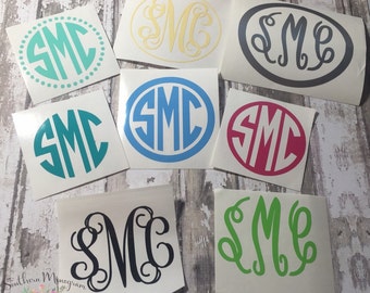 BOGO!! 2 INCH Monogram decal, monogram sticker, monogram, vinyl decal, initial monogram, personalized gift, car decal, custom decal