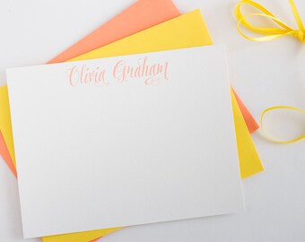 Personalized Stationery // Personalized Stationary // Monogram Stationery // Calligraphy Stationery // Stationery Set // Custom Stationary