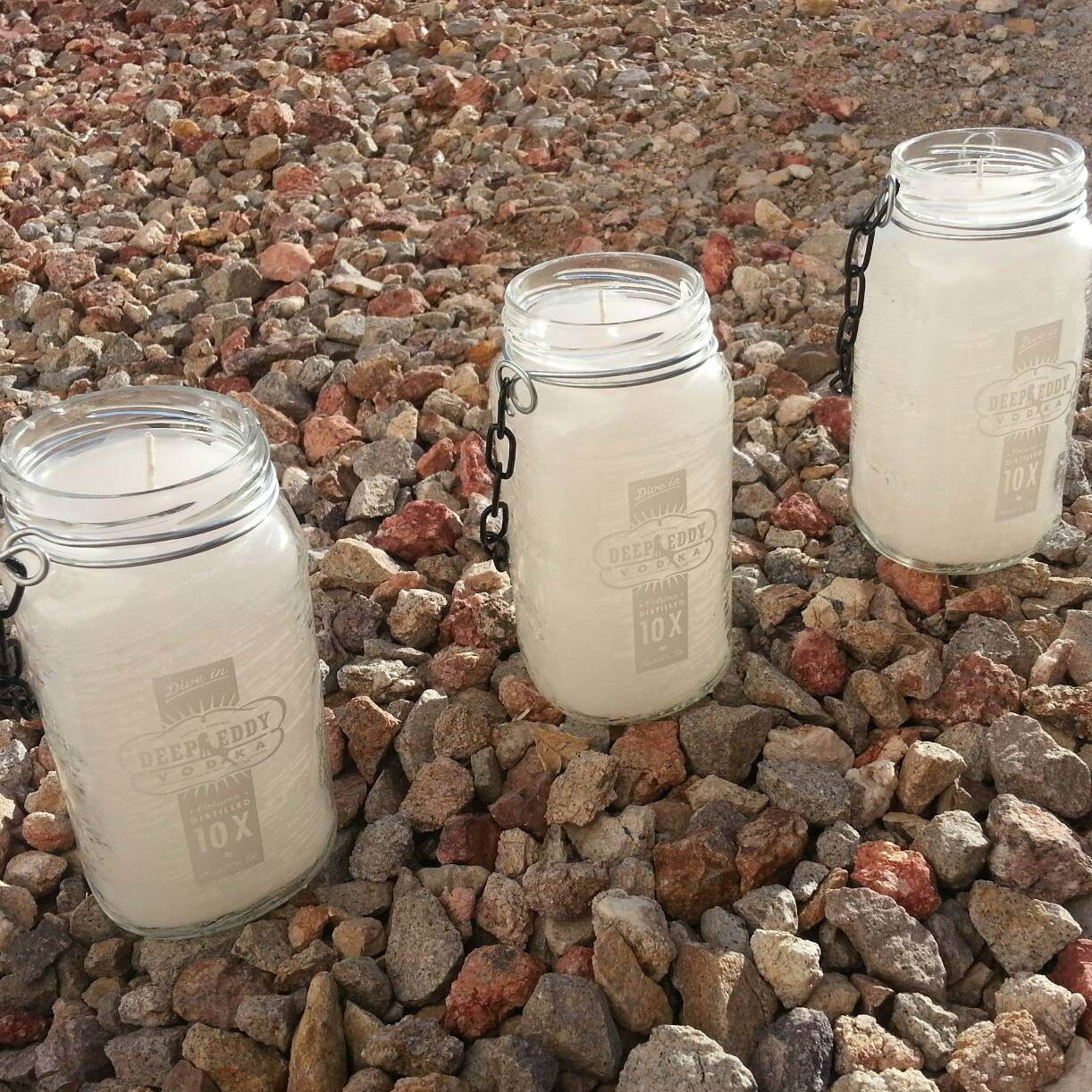 Mason Jar Deep Eddy Vodka Upcycled Soy Wax Candle