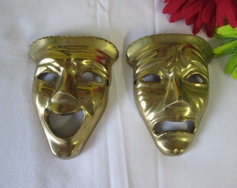 Vintage masks Jean laughing /Jean crying /Vintage Jean masks laughing / crying that Jean