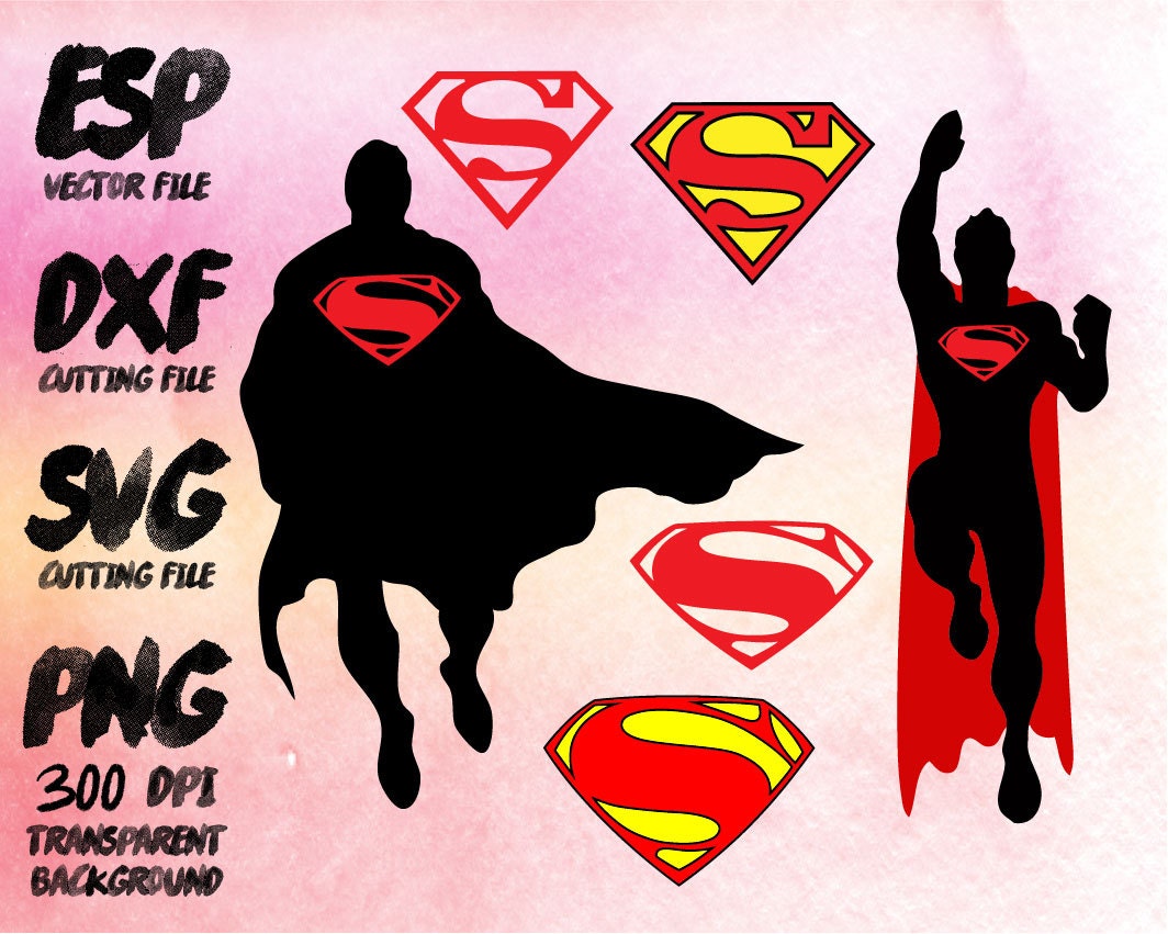 Download Superman Clipart SVG Cutting ESP Vectors files T shirt