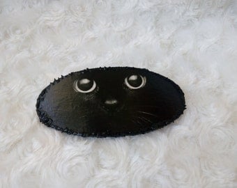 Gift for girl Wooden barrette black hair barrette Hair accessories Mothers day Gift for her French barrette hairgrip Wooden hair clips
