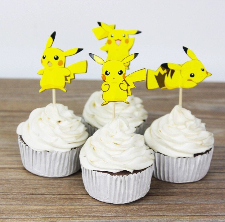 POKEMON cupcake topper 12pcs for party birthday Pokemon
