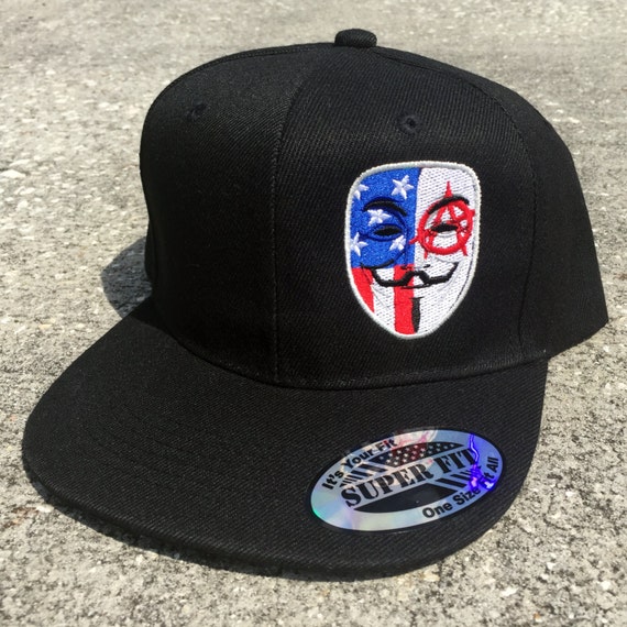 anonymous snapback hat 5 panel flatbill anarchy usa v for anonymous snapback hat 5 panel flatbill anarchy usa v for