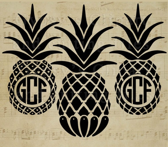 Download Pineapple svg PIneapple Monogram Pineapple Split Frame