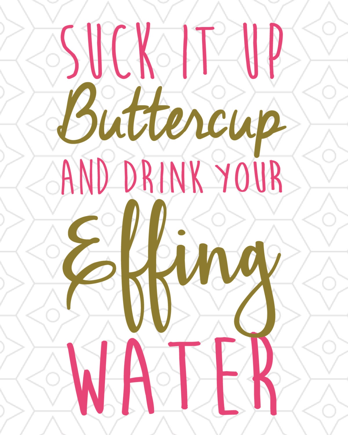 Download Drink Your Effing Water Bottle Design 2, SVG, DXF, EPS ...