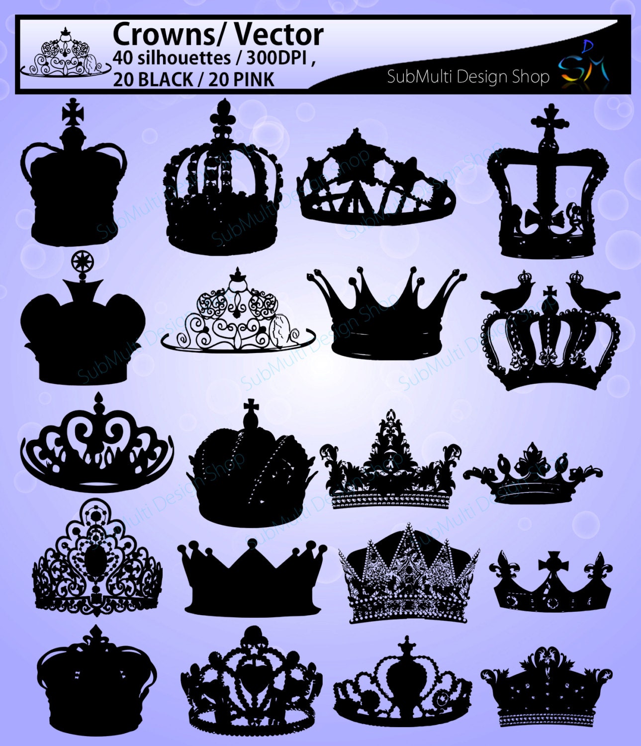 Download 20Black 20Pink crown / crowns silhouette / High Quality