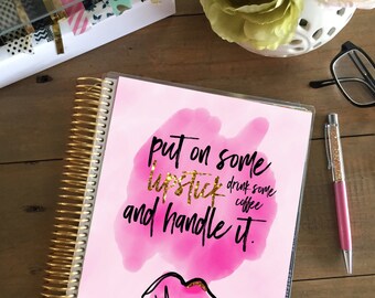 Lipstick Planner Cover: for use with Erin Condren Life Planner(TM), Happy Planner and Recollections Planner