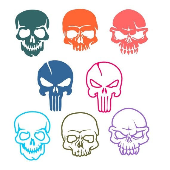Download Skull Pack Cuttable Design SVG DXF EPS use with Silhouette