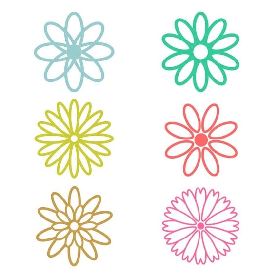 Download Daisy Flowers Cuttable Design SVG DXF EPS use with