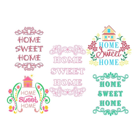 Download Home Sweet Home Cuttable Design SVG DXF EPS use with