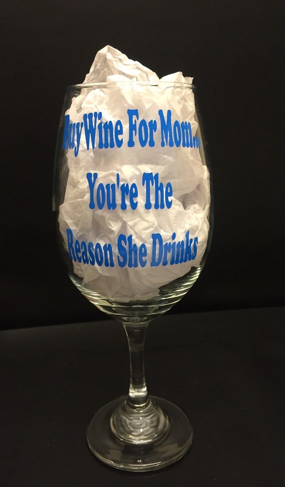 Funny wine glass custom wine glass witty wine by