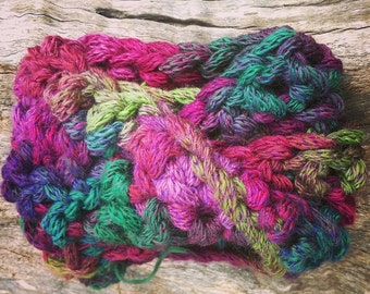 Chunky crochet twistie cowl/scarf/neckwarmer dreadlocks headband dread hat