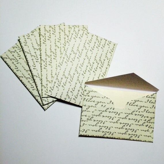 Little I love you envelopes with cards 2x3