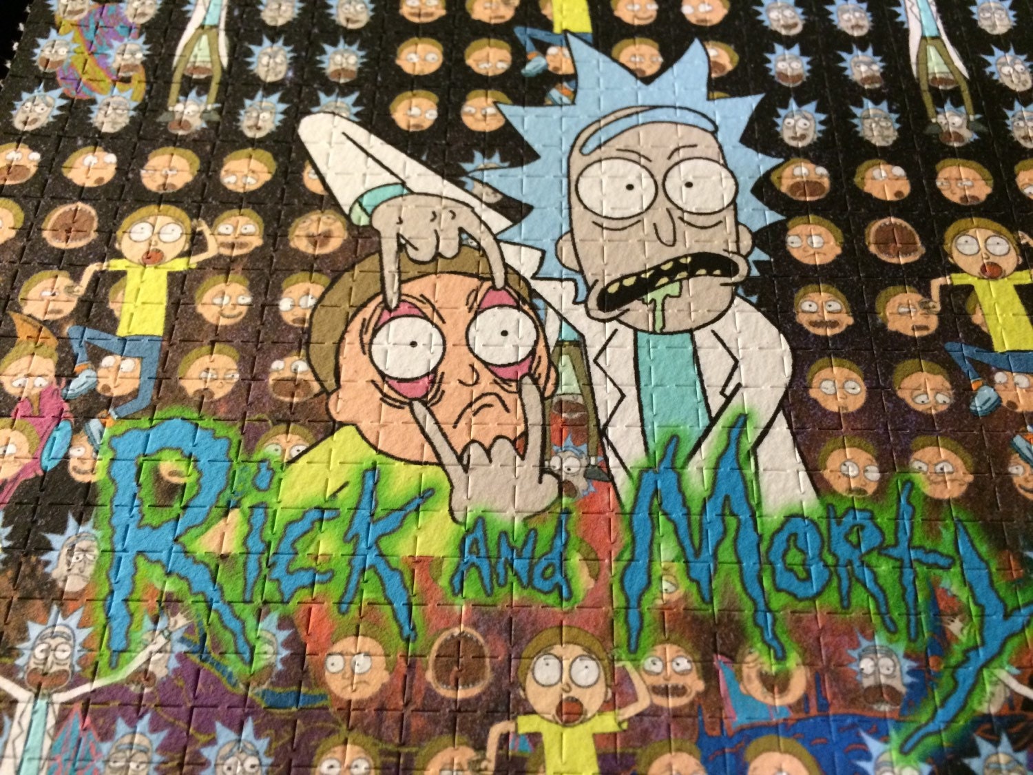 rick and morty blotter art