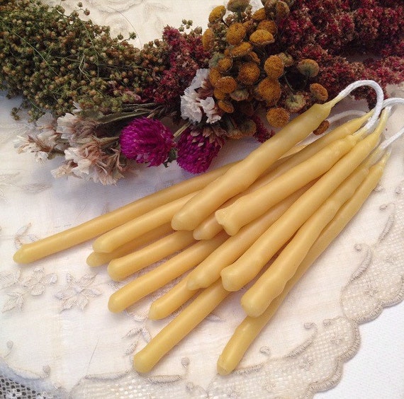 Primitive Birthday Candles HandDipped 100 Beeswax From Our