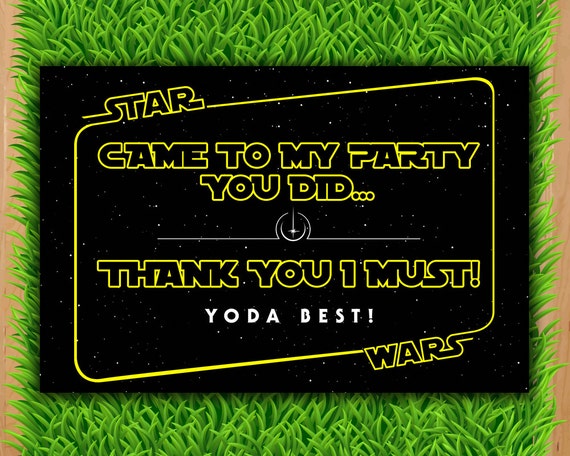 Old Fashioned image with star wars thank you cards printable free Universal image within star wars thank you cards printable free
