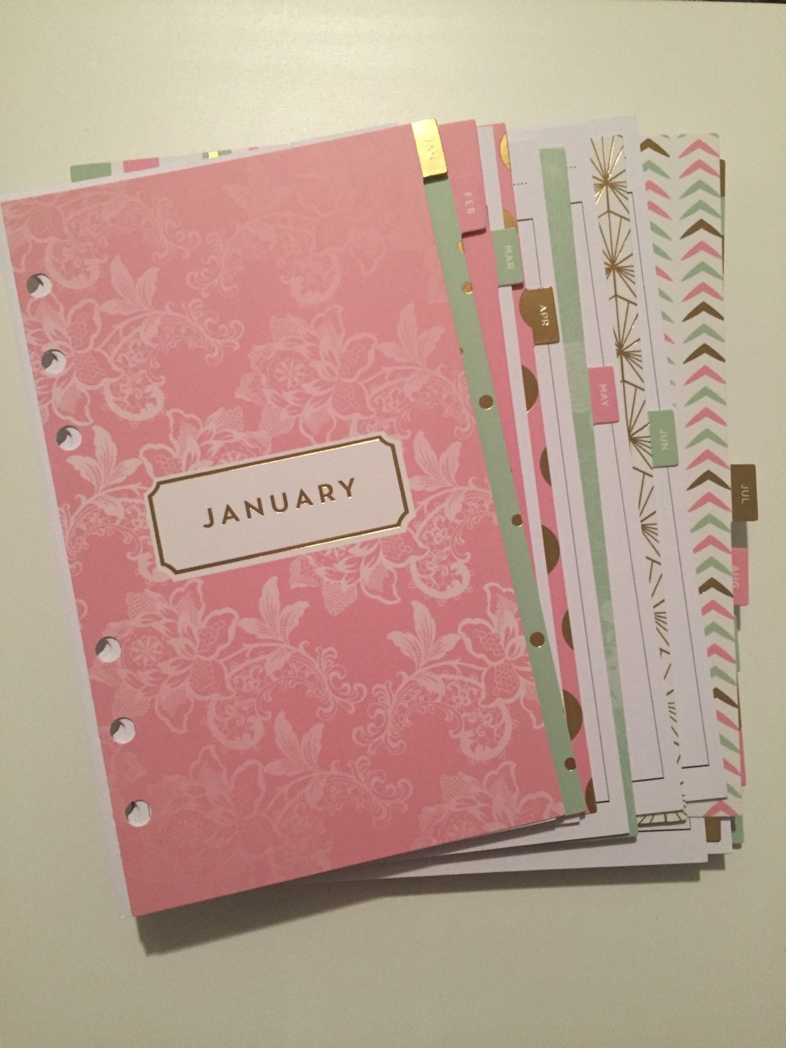 Recollections 12 Month Calendar Pack With Dividers in Pink