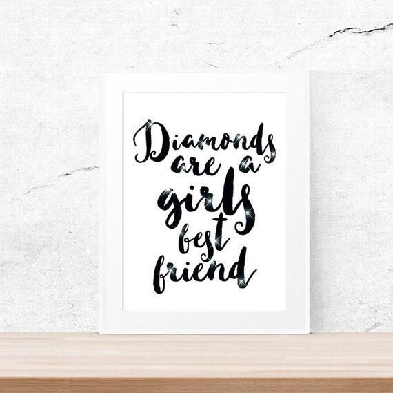 Diamonds are a girls best friend, Marilyn Monroe quote, Diamonds quote