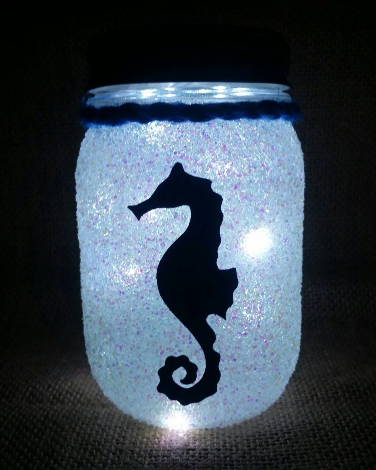 seahorse light mason jar light nautical light by seahorse light mason jar light nautical light by