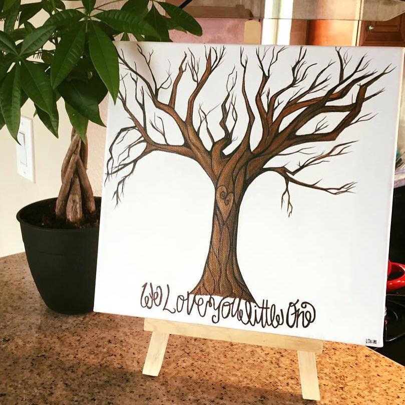 CUSTOM Gender Reveal Tree of Life painting