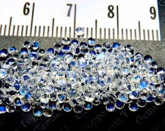 2mm Moonstone Faceted Full Blue flash rainbow moonstone AAA Top SI quality natural moonstone faceted round loose faceted moonstone gemstone