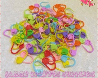 Locking Stitch Markers for Knitting/Crochet/Snag free/Stitch Markers/Plastic Stitch Markers/Crochet Tools/Knitting Tools/CANDY CRUNCH