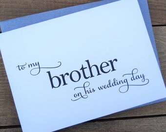 Brother Of The Bride Personalised Card To My Brother On My