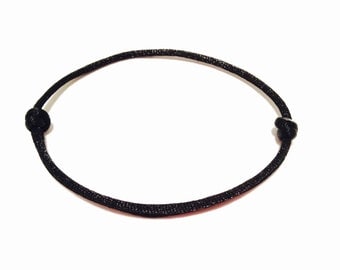 Black String Bracelet - Minimalistic Bracelet - Womens Bracelet - Mens Bracelet - Simple Bracelet - Single String Bracelet - String Bracelet